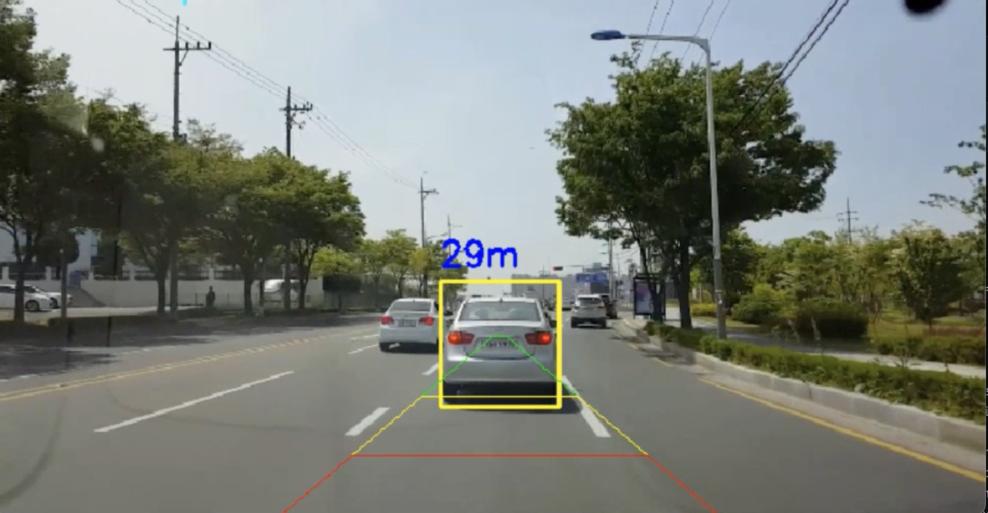 Vehicle detection and Distance estimation.